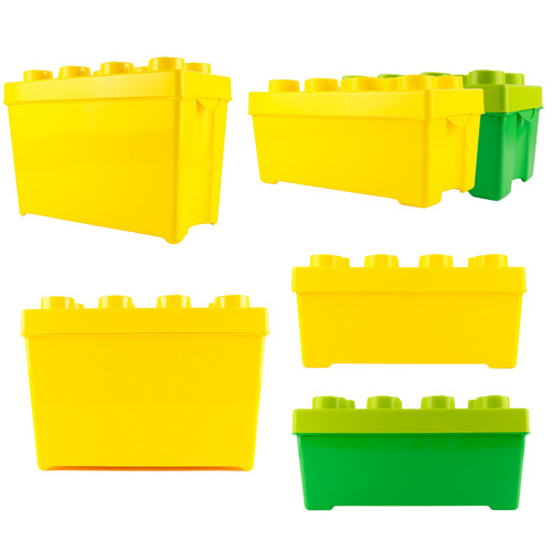 Lego aufbewahrungsbox gelb - aufbewahrungsbox,